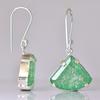 Natural Green Emerald 63 Ct CERTIFIED Fancy 925 Sterling Silver Stone Earring MY.ER-39-NS