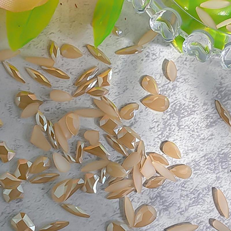 100PCS Rhinestones Nail Decorations Colorful Rhinestones Nail Art Charms Irregular Nail Art Rhinestones for Nail Design
