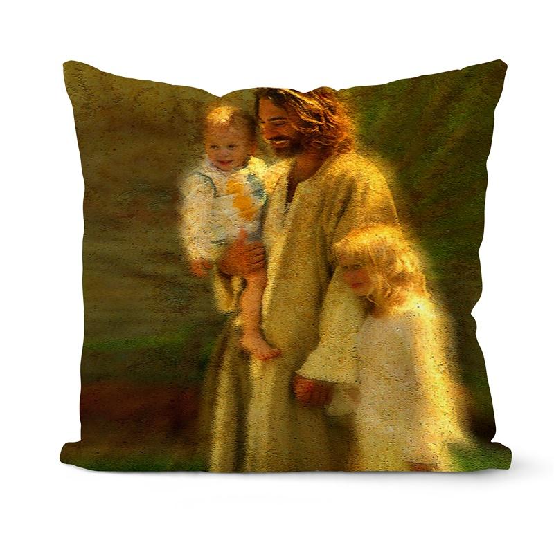 Home Decor Vintage Jesus Eckkissenbezug Christlicher Kissenbezug Heim Sofa Stuhl Deko Kissenbezug