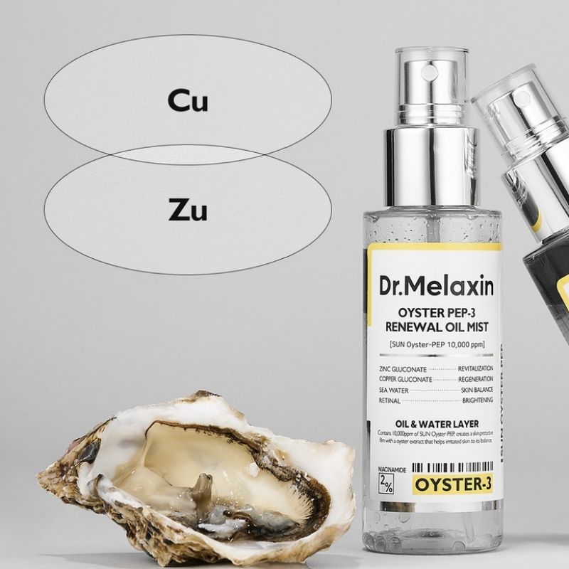 Dr. Melaxin Oyster Pep-3 Renewal Oil Mist 100ml (1 Pc) – Anti-Aging Hydrating Facial Mist