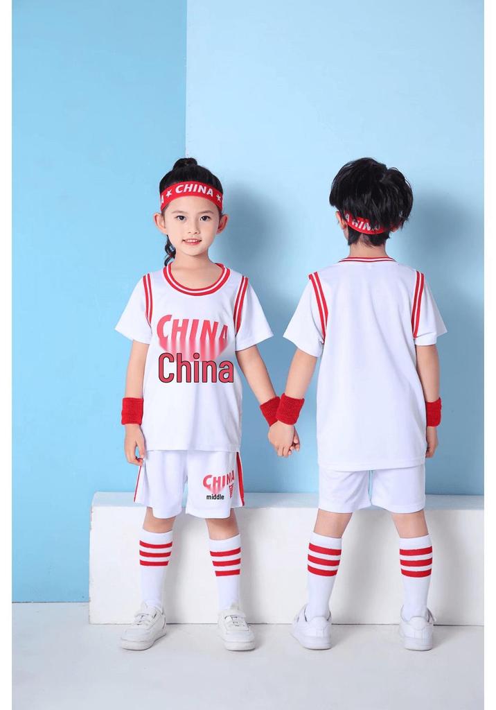 Children's Fake Two-Piece Basketball Uniform Set - Unisex Competition Jersey & Jump Rope for Sports Performance and Training.