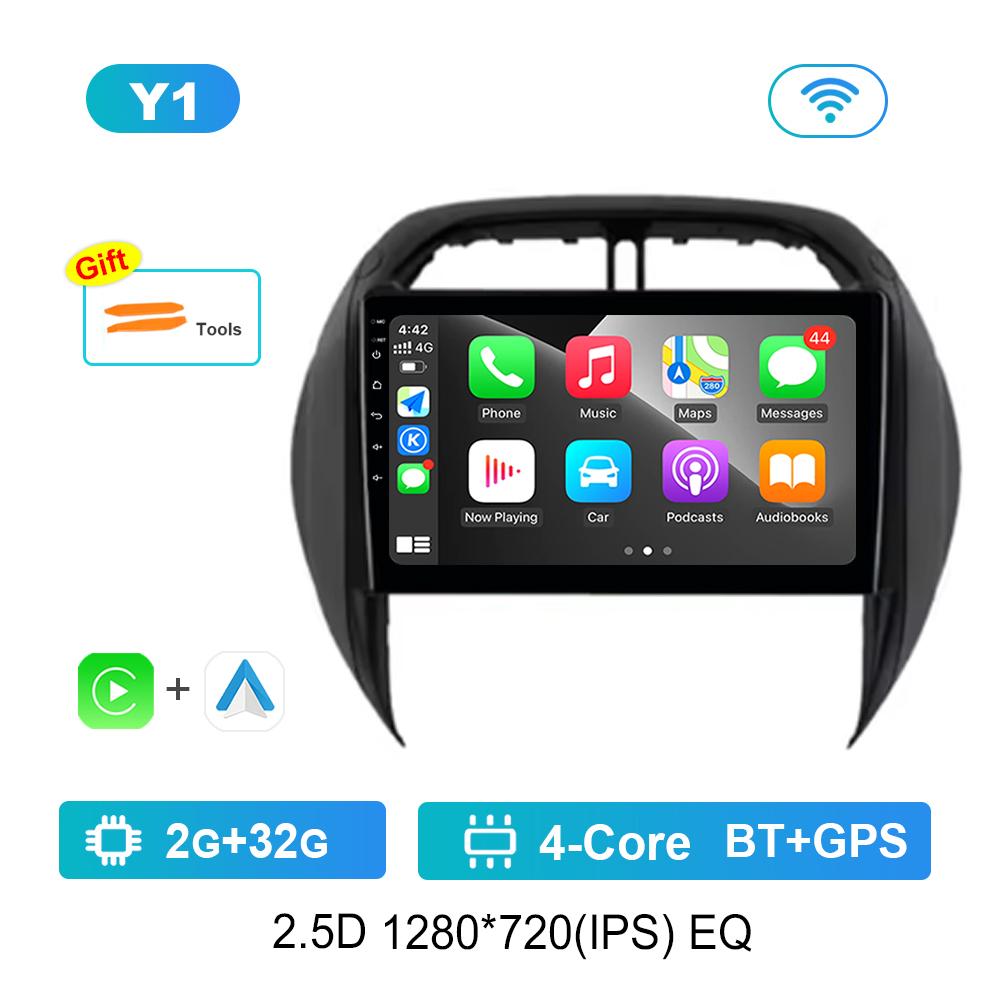 

Беспроводной Carplay Навигация GPS Android для TOYOTA RAV4 2003 - 2005 Автомагнитола Мультимедийный плеер BT 4G DSP Стерео WiFi HD Экран