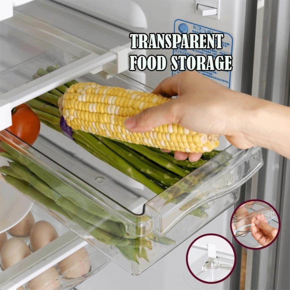 Transparent Refrigerator Hanging Organizer Fresh Keeping Fruit Egg Storage Rack Kitchen Organizer