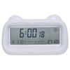 Modern LED Cat Alarm Clock with Silent Mode, Digital Display for Time, Date,Temperature Cartoon Cat Design,Battery Operated AAA,Ideal for Home Decor,