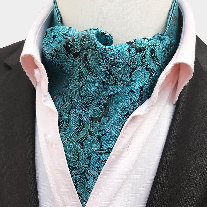 

Мужской Ascot Винтаж Пейсли Классическая свадьба Формальный Cravat Self Галстук Джентльмен Neckerchief Полиэстер Галстук Пользовательский логотип