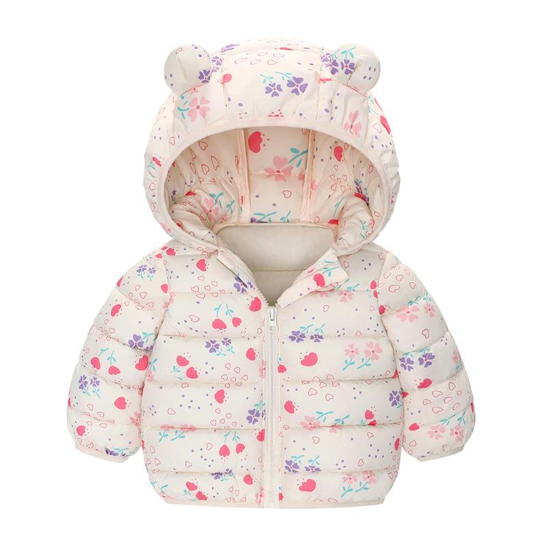 Baby Cotton Jacket Autumn Winter Infant Cotton Jacket Cartoon Ear Style Top Cotton Coat Cotton Padded Jacket Cotton Clothing
