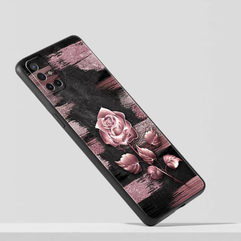 Phone Case For Oneplus 13R 12R 10R 13 12 11 10T Nord N100 N10 Z N30 CE 3 2 2T Pro Lite 5G Soft TPU Cover Gold Rose Love Heart