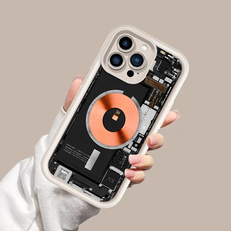 Circuit Board Pattern Phone Case for iPhone 17 Air XR 15 16 14 Plus 13 12 11 Pro Max 16e XS Max Soft Shell