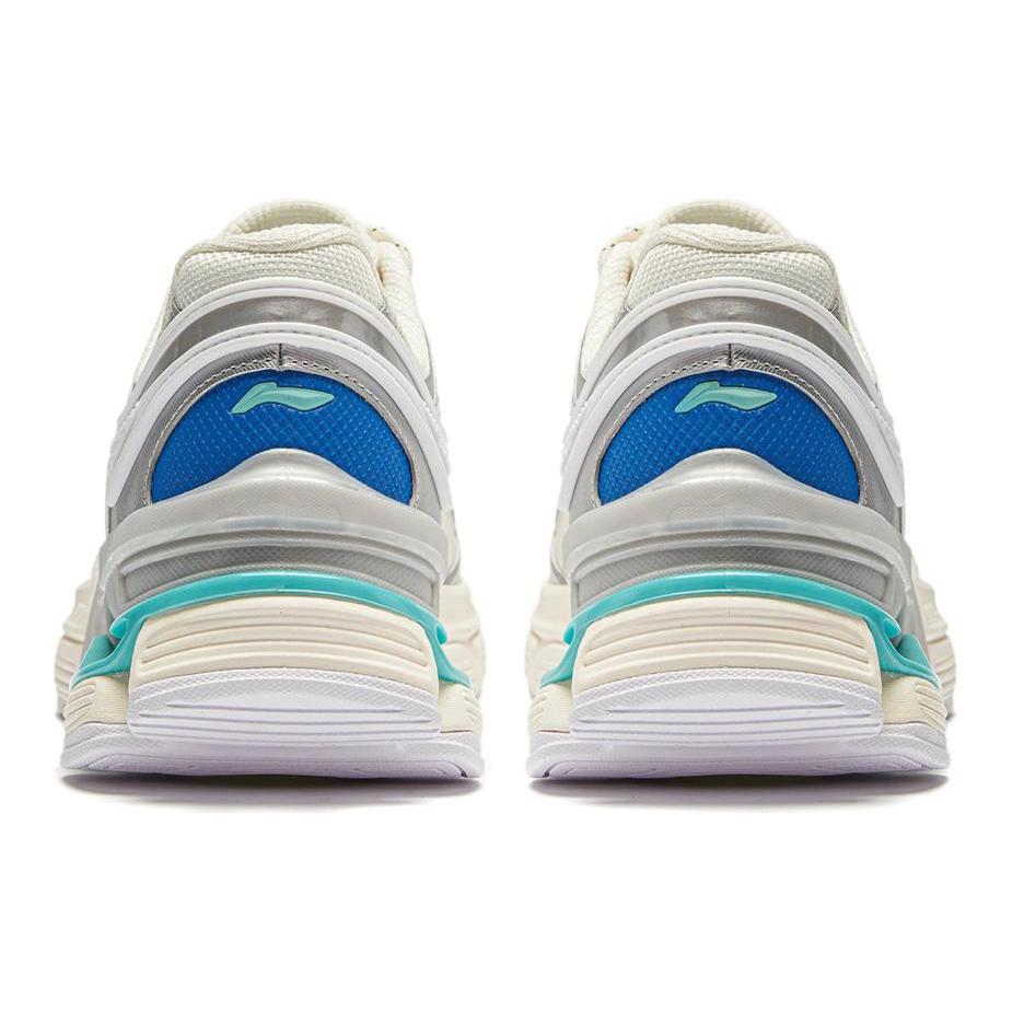 Li Ning Aurora RENEW Cushioning Slip Resistant Abrasion Resistant Low Top Casual Shoes Women's Silver White AGCU044-5