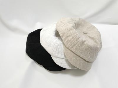 Women's Unisex Natural Linen Boy Cap Ball Cap Basic