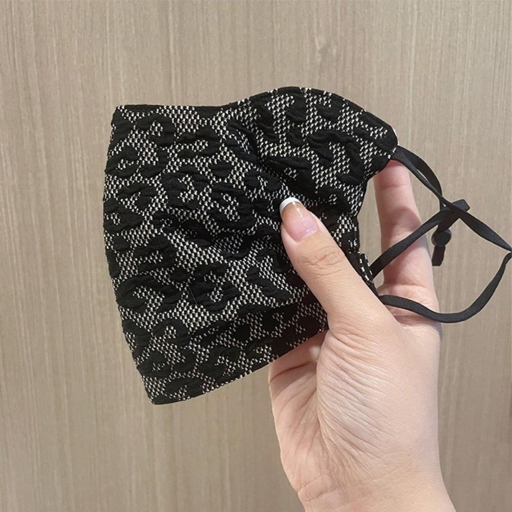 New Leopard Print Warm Mask Sexy Breathable Face Veil Washable Dustproof Face Cover Autumn and Winter