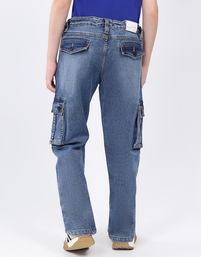 MONTE CARLO Jean cargo coupe droite pour garçon