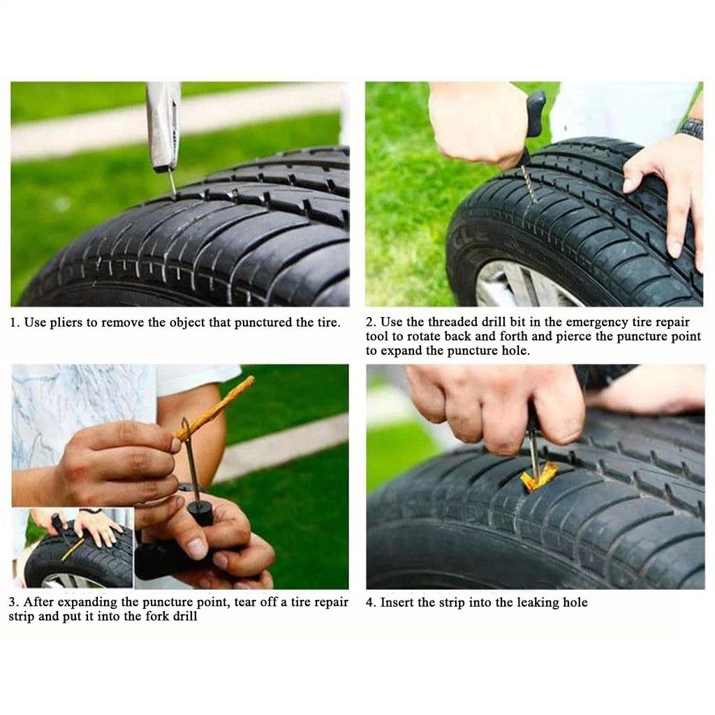 Tire Repair Kit - Puncture Repair Plug Tool, Multifunctional Compact Car Tool, Motorcycle Accessories,