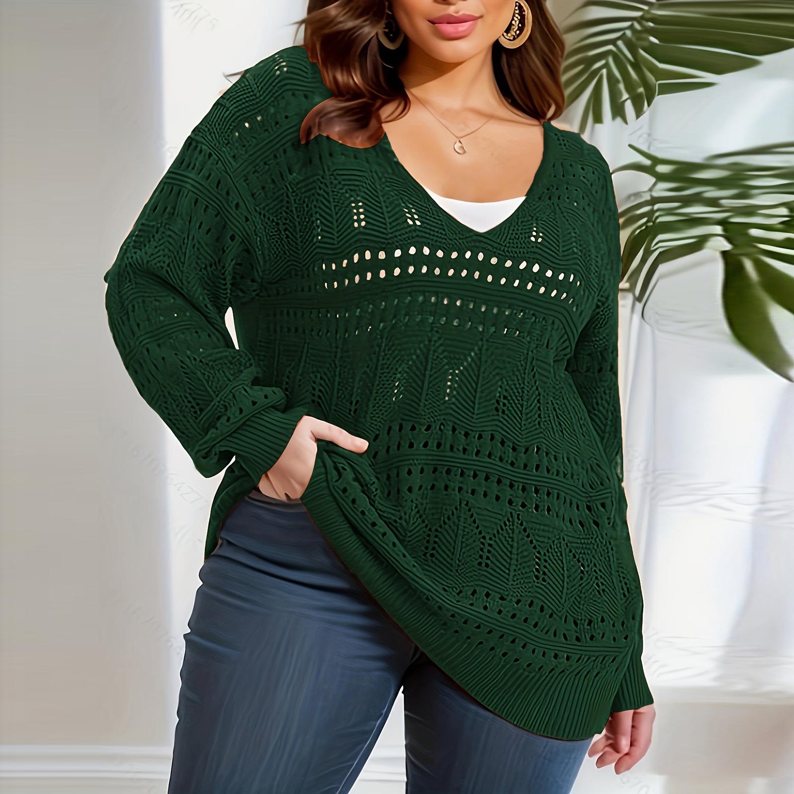 

Женские свитера на пуговицах с длинным рукавом, вязаные пальто с карманами XXXL зелёный