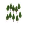 10Pcs/Set 68Mm Plastic Model Trees For Park Street Landscape Scene Scenery