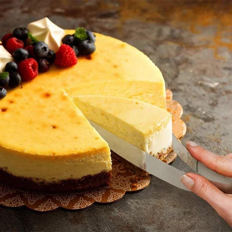 Kakekutter Klipp Bursdagskakekutter Rustfritt Stål Bakverk Pizza Deler Kakekutt Klipp Tilbehør Hjemmefest Kjøkkendings