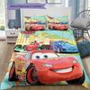 Lightning McQueen Cars 3Pcs Bedding Set for Kids, Soft Microfiber Bed Set for Boys Bedroom, Cartoon Movie Home Decor