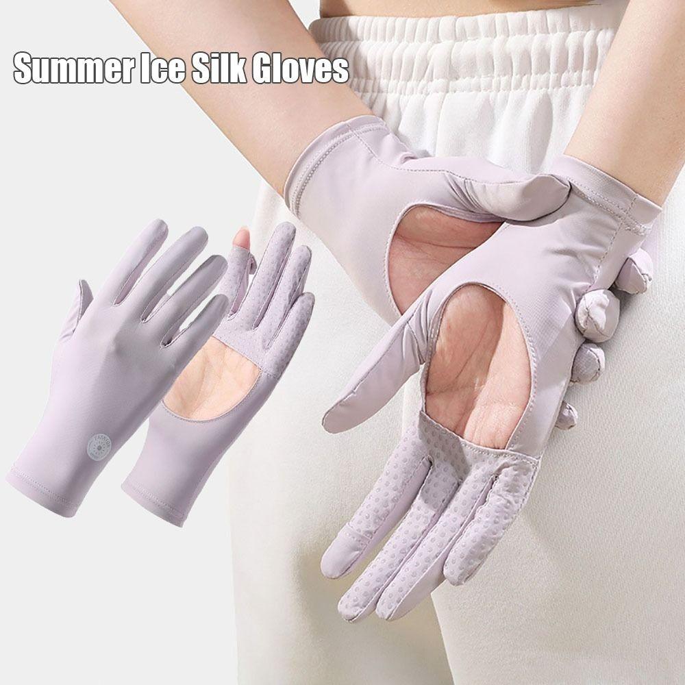 Highly Elastic Sunscreen Gloves Touch Screen Driving Mittens New Flip Finger Gloves Women Men