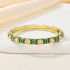 Small Petal Chinese Flower Bangle Enamel Floral Women's Hand Bracelet  Jewelry Gifts