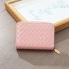 Woven Women'S Wallet Short And Simple Card Bag Zipper Coin Purse