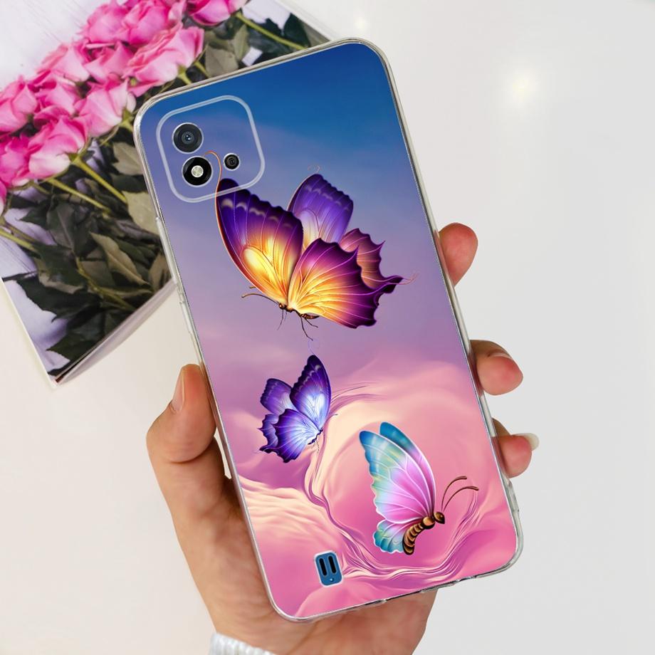 For Realme C11 2021 Clear Soft TPU Silicone Phone Back Cover For Realme RMX3231 C 11 RealmeC11 Funda Cool Dragon Cat Capa Bumper