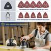 115 PCS Oscillating Saw Blades with case,Wood/Metal/Plastic Cutting and Accessories with Sandpaper,Bi-Metal Tool Blade, Arc Edge Multitool Blades