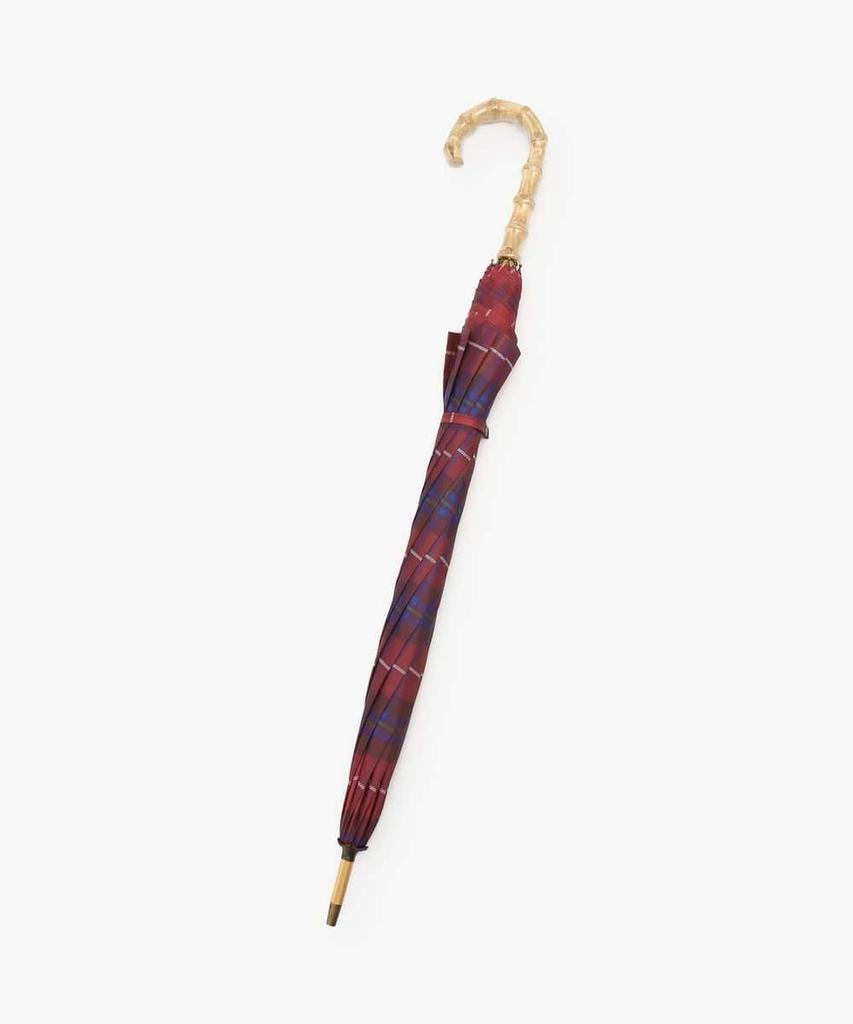 Afternoon Tea Living Long Umbrella JN28, Tartan Check Pattern, Rain or Shine, Red