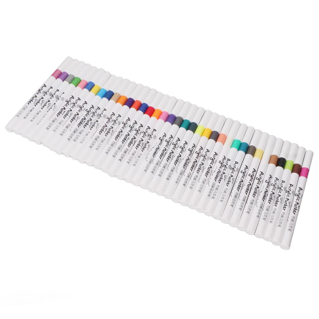 36 Pcs Acrylic Paint Pen 36 Color Multipurpose DIY Painting Acrylic Paint Pen Markers for Glass Wood Stone Fabric