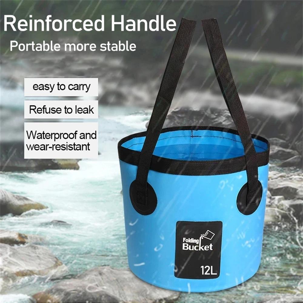 20L Waterproof Folding Bucket Portable Outdoor Travel Folding Multifunctional Car Wash Fishing Camping Fold Water Storage Bucket