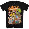 Pánské tričko Nickelodeon 90. let - Rugrats, Reptar, Ren & Stimpy a Hey Arnold Vintage tričko (Černý Nick, Střední)