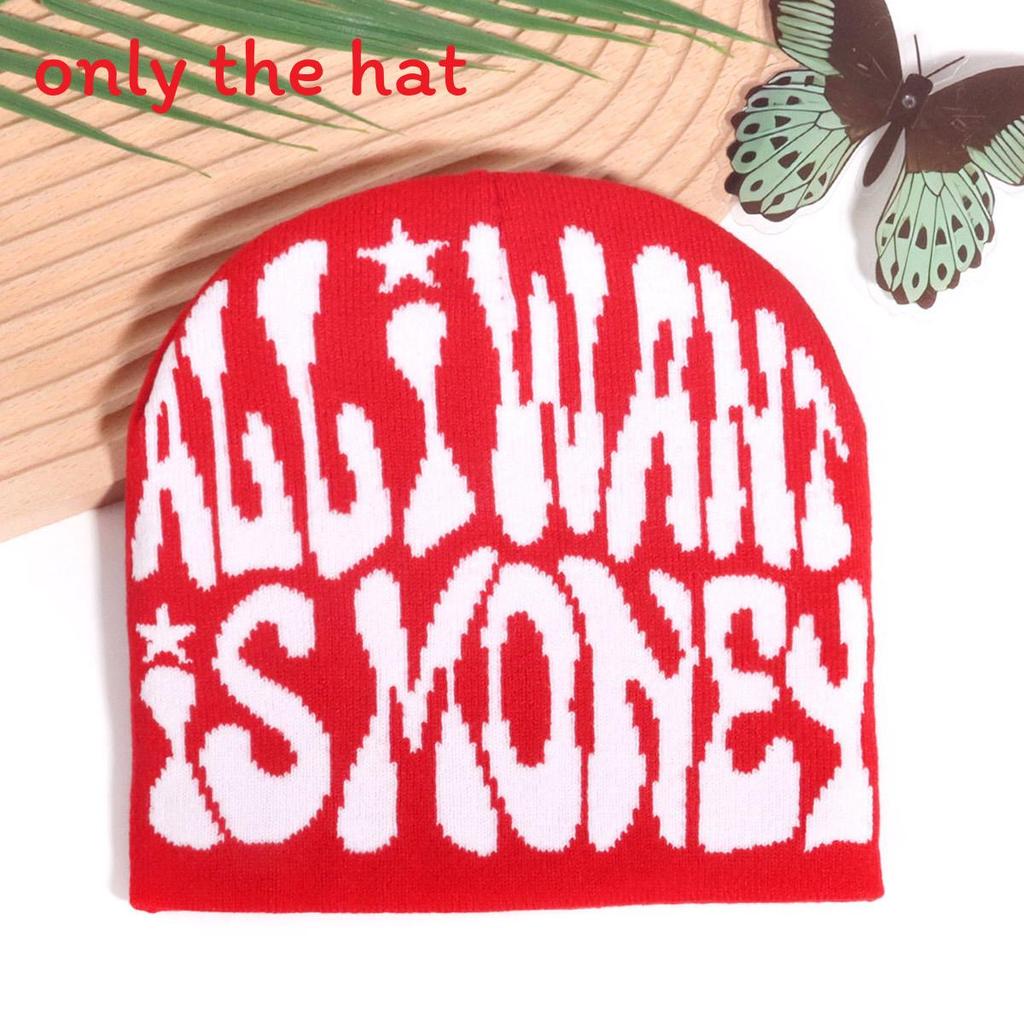 Unisex Acrylic Knit Hatwith Letter Embroidery For Fall Outdoor Activities