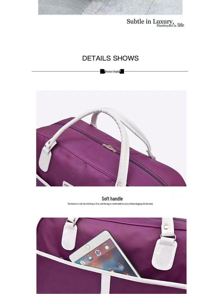 Women's Large Capacity Lightweight Trolley Travel Handbag