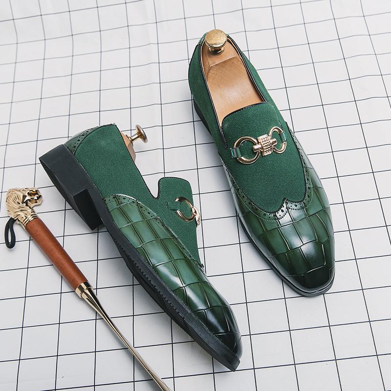 

Мода Размер 38-47 Модные мужские лоферы Легкие Удобные Брендовые Кожаные Туфли Из Соединенных Штатов Джентльменские Социальные Туфли 47 зелёный
