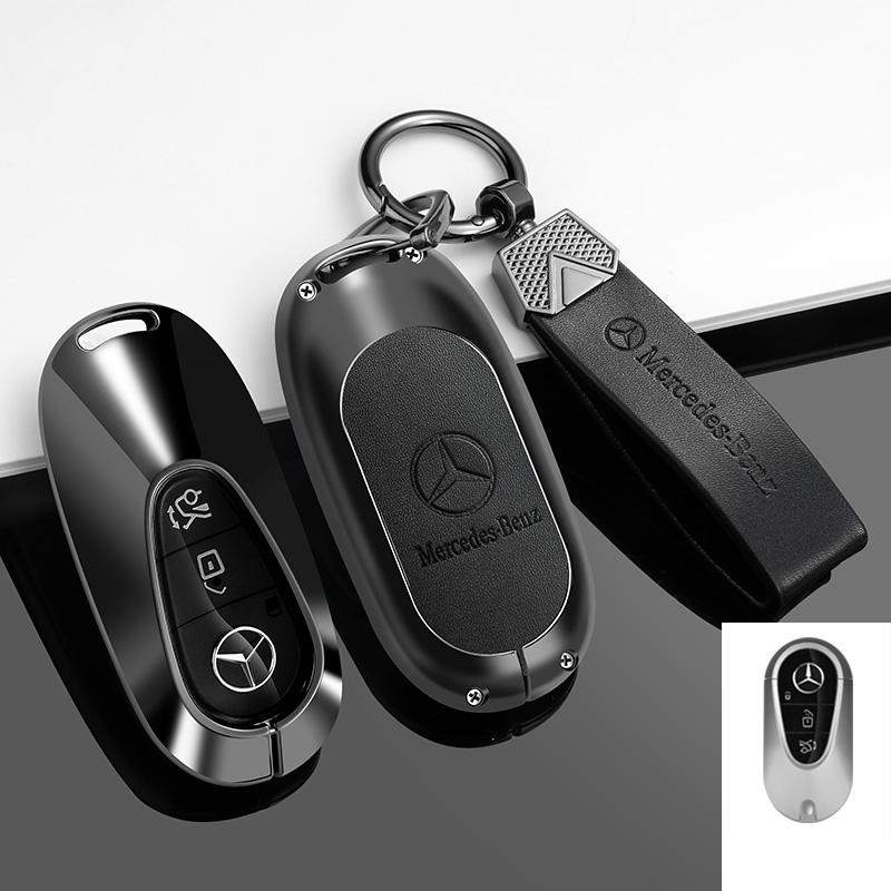 2025 Nuova Cover Guscio Porta Chiavi Auto in Lega di Zinco e Pelle Per Mercedes Benz Classe C E S GLC W206 W223 W214 E300 C260 C300 S450