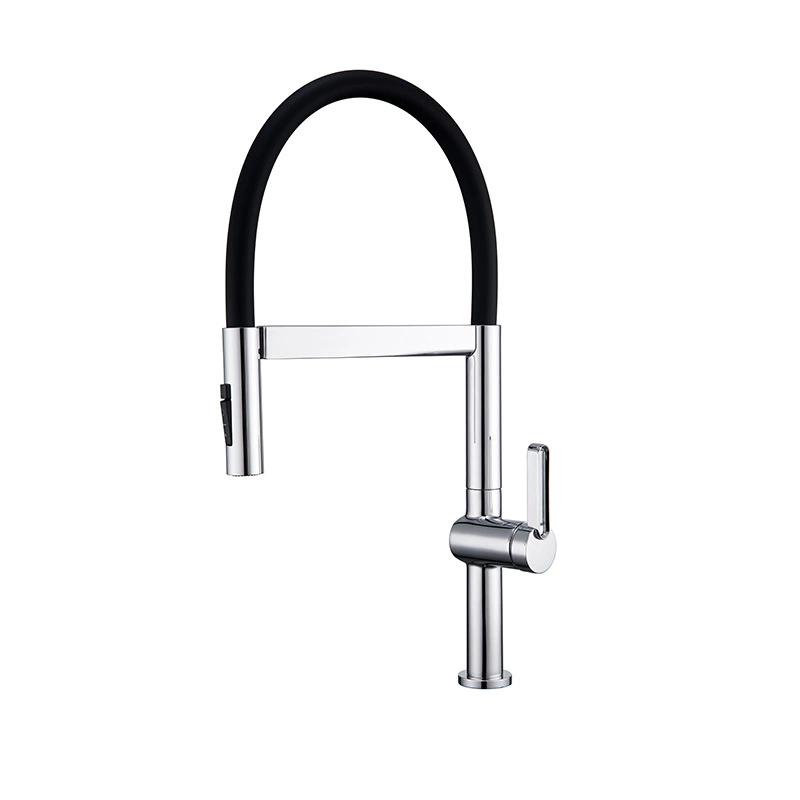 

Kitchen Sink Faucet Tap Single Lever Hot and Cold Water Faucet Gun Gray Rotation Brass Tap Magnetic Suction Function