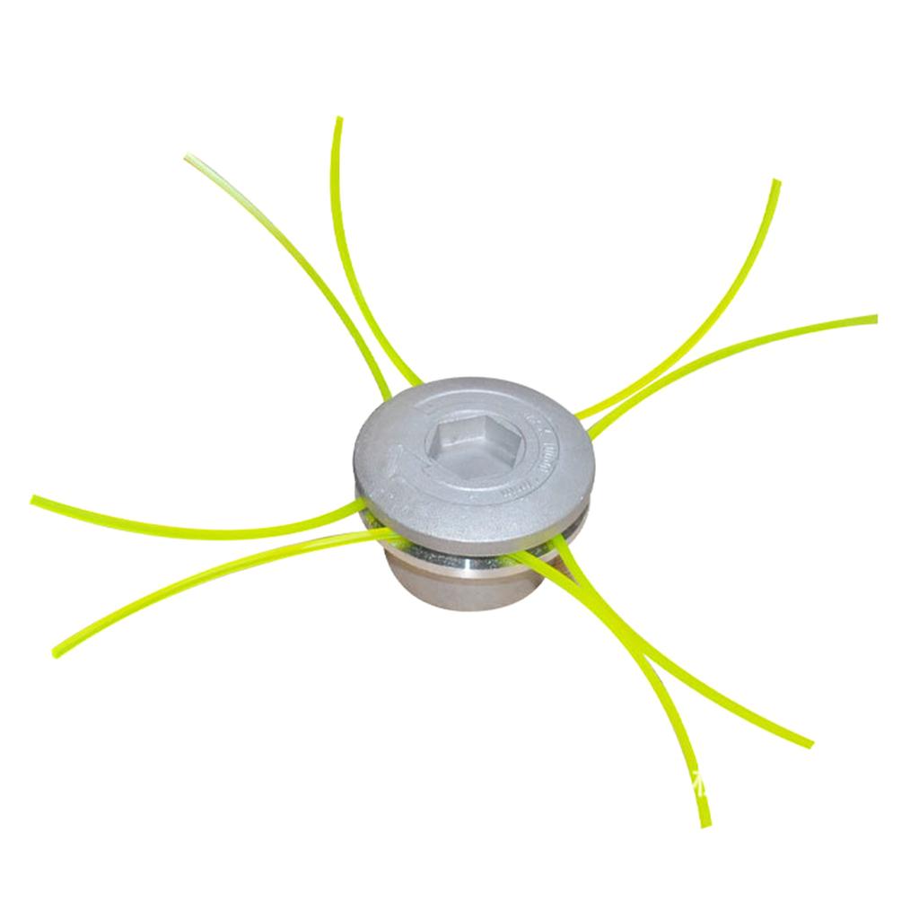 Universal 4Line Trimmer Head Replacement Brush Cutter Head For Lawn Mowers With Cutting Ropes Aluminum Alloy Build