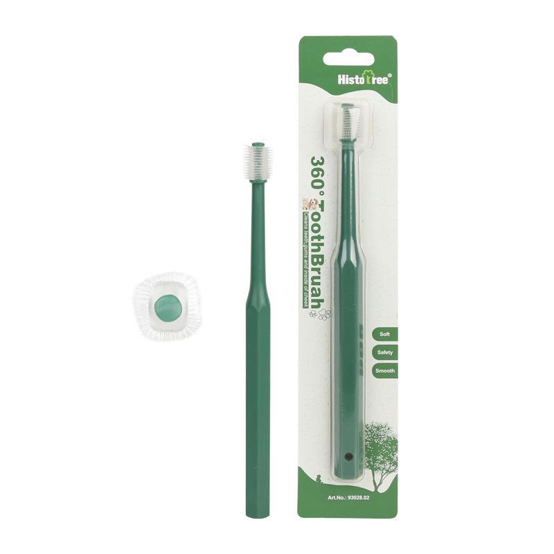 360° Pet Toothbrush for Cats & Dogs - Oral Cleaning Supplies