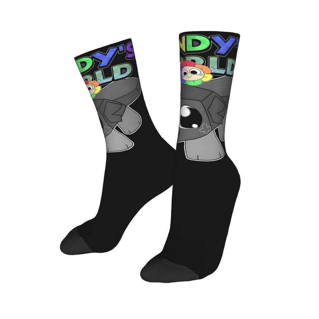 Stylish Women Men Crew Socks Brightney Cartoon Merch Comfortable Dandy's World  Breathable Stockings