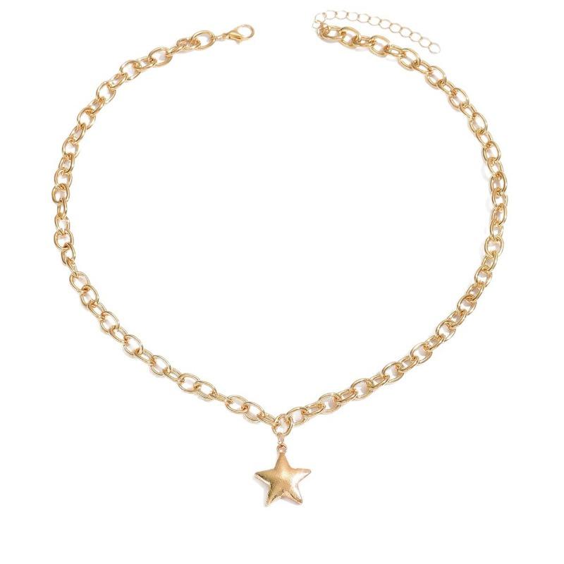Diamond Love Necklace Alloy Jewelry Niche Versatile Sweet Clavicle Chain Women's Summer Necklace
