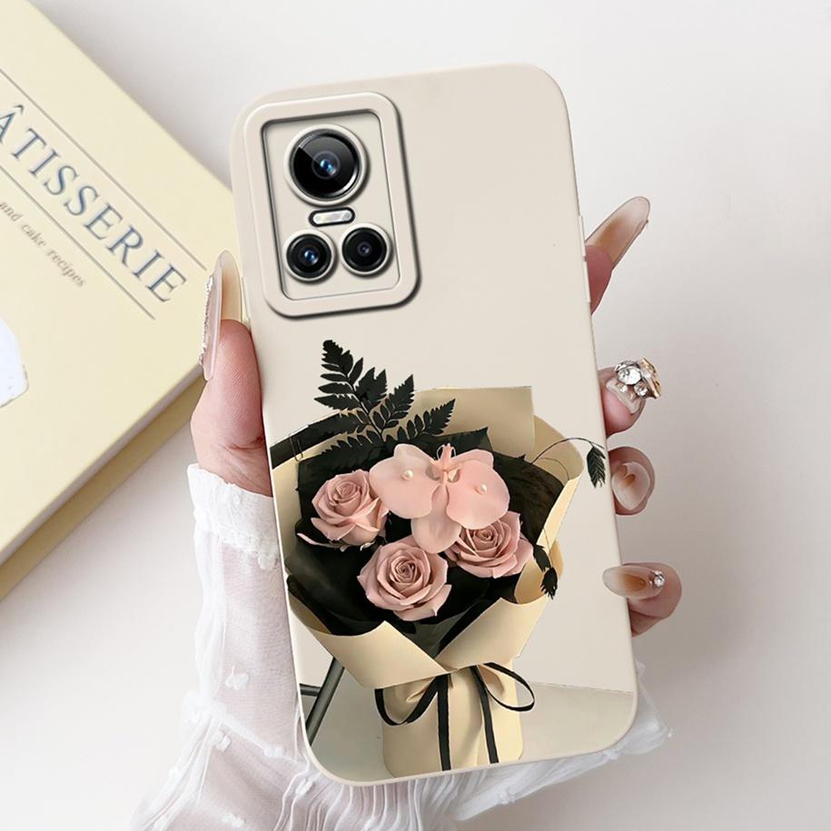 For Realme GT Neo 3 5G Case New Fashion Flower Shockproof Silicone Soft TPU Matte Cover For Realme GT Neo3 80W GTNeo3 Phone Bags
