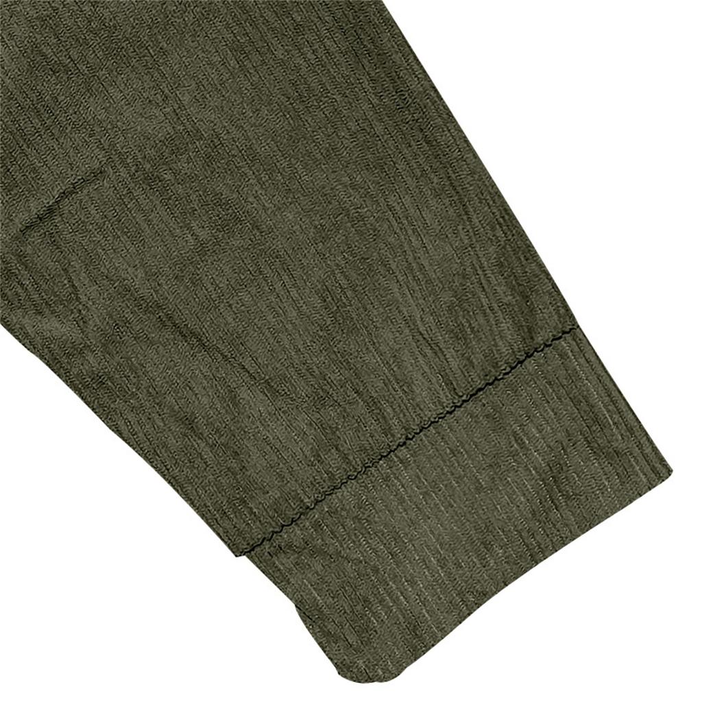 Solid Color Men's Sweatshirt Fall/winter Half-zip Corduroy Casual Stand-up Collar Long-sleeved Top