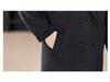 2025 Autumn/Winter Women's Mid-Length Double-Breasted Wool Coat with Belt