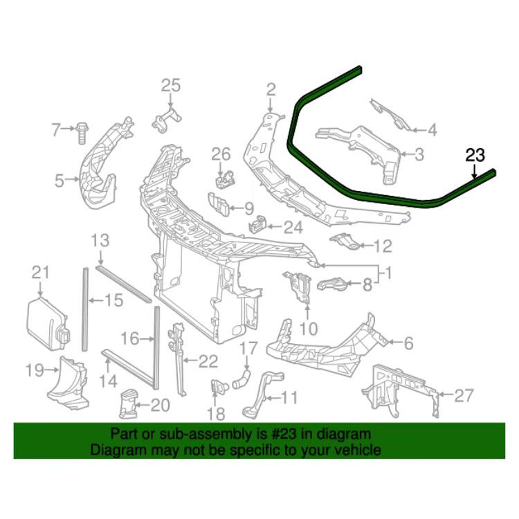 Motorhauben-Dichtungsleiste für Mercedes GLE Klasse W166 (2011-2018)