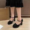 2025 foreign style versatile little Mary Jane sandals Internet celebrity explosion fairy style bow temperament women's sandals