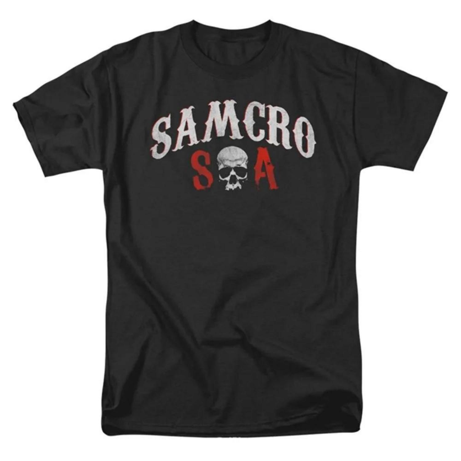 

Модная футболка Forever Samcro SOA Symbol 100% Хлопок Круглый вырез Летняя с коротким рукавом Повседневная мужская футболка Размеры S-3XL S чёрный