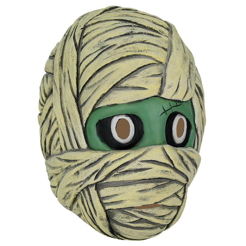 Cute Mummy Latex Mask One size fits all adults зелёный