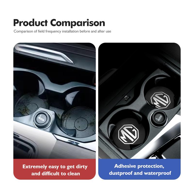 Carbon Fiber Car Coaster Water Cup Mat Drink Anti-slip Pad For MG GT 3 5 6 7 GS Pilot HS ZS ZX xus1