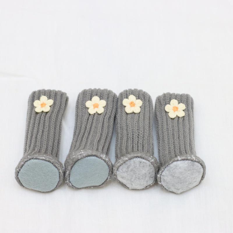 Knitted Chair Leg Covers - Wear-Resistant Anti-Slip Mats for Silent Chair & Table Foot Protection