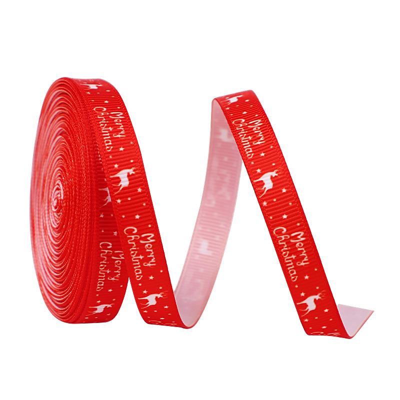 10 Yards 10mm Weihnachtsband Geschenkverpackung Polyesterband Schleife Neujahrsparty Handgemachte Geschenke Dekoration DIY Bastelmaterial