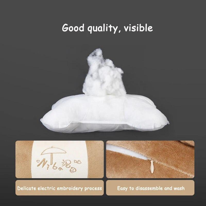 Universal Plush Car Neck Pillow Headrest Relief Neck Pressure Head Masssge Washable Cute Headrest Car Interior Supplies